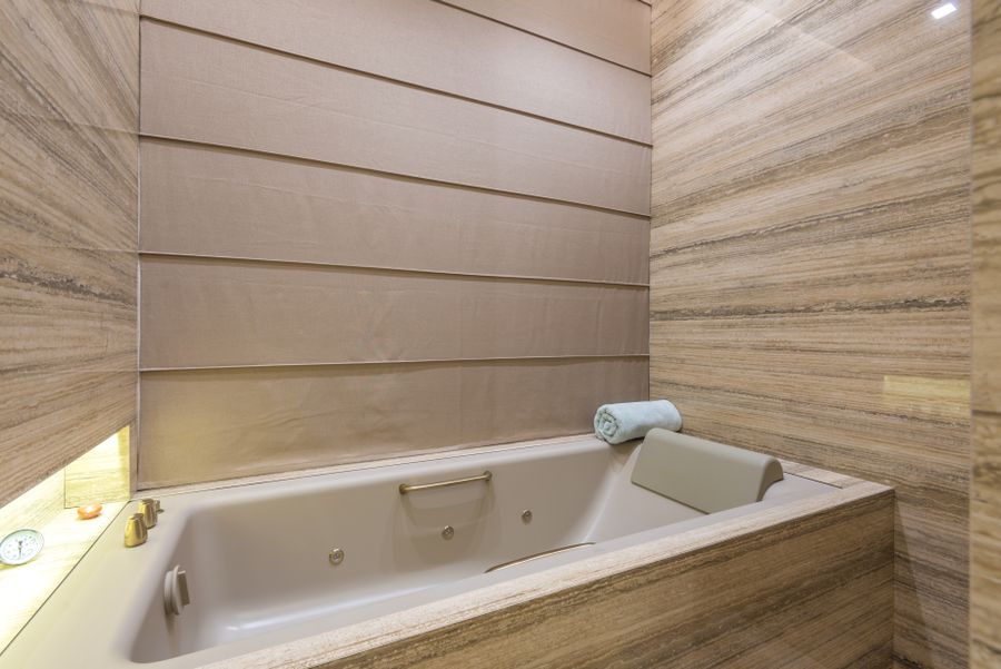 Treatment room prepared for guests visiting from Aerocity hotels
